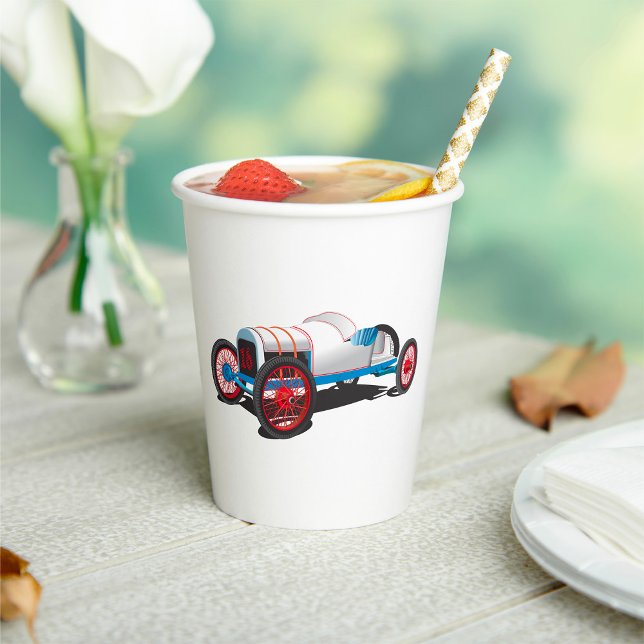 Vintage Race Car Classic Auto Paper Cups (Creator Uploaded)
