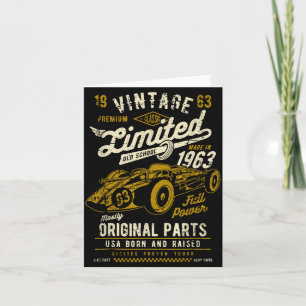Vintage Race Car Design Card
