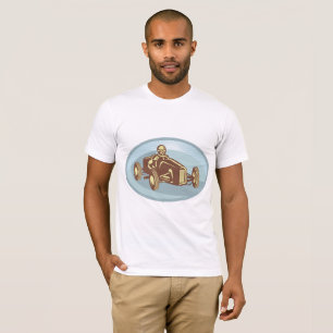 Vintage Race Car Driver Classic Motorsport Art T-Shirt