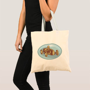 Vintage Race Car Driver Classic Motorsport Art  Tote Bag