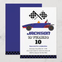 Vintage Race Car Kids Boys Birthday