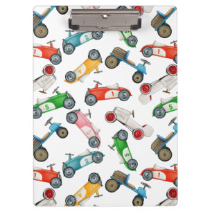 Vintage Race Car Pattern Clipboard