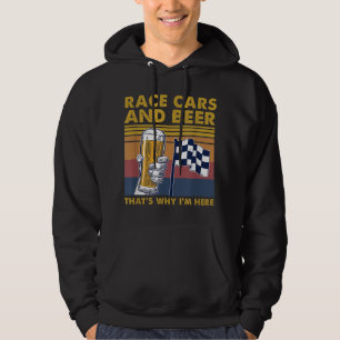 Vintage Race Cars Chequered Flag Beer That's Why I Hoodie