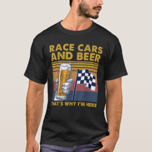 Vintage Race Cars Chequered Flag Beer That's Why T-Shirt