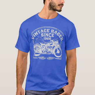 Vintage Racer Since 1966 Retro Motorbike  Motorcyc T-Shirt
