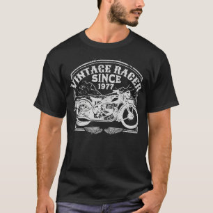 Vintage Racer Since 1977 Retro Motorbike  Motorcyc T-Shirt