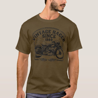 Vintage Racer Since 1989 Retro Motorbike  Motorcyc T-Shirt