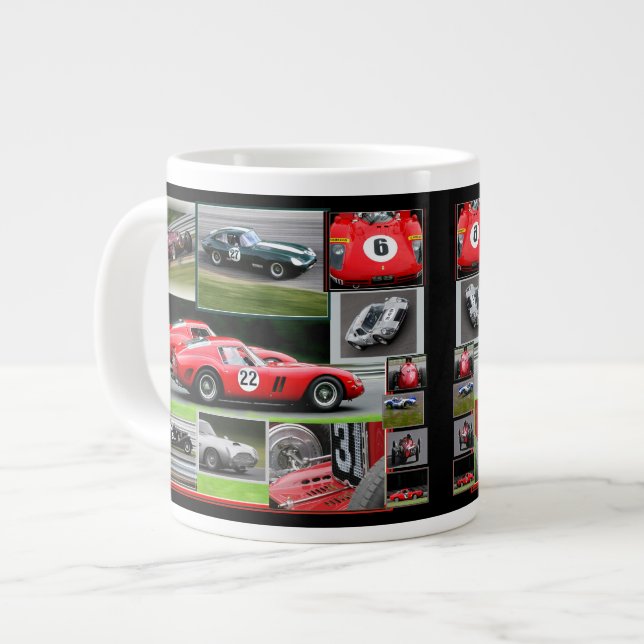 Vintage Racers Large Coffee Mug (Front Left)