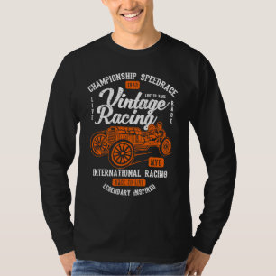 Vintage Racing Automotive Nostalgia Distressed Car T-Shirt