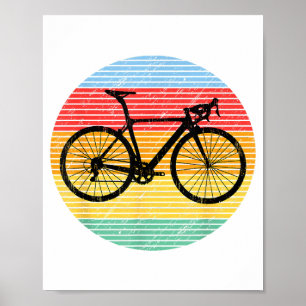 Vintage Racing Bicycle Funny Road Bike Racer Gift Poster
