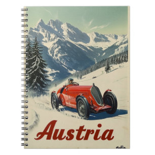 Vintage Racing Car in Austria Notebook