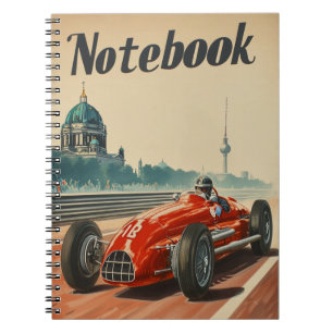 Vintage Racing Car in Berlin  Notebook