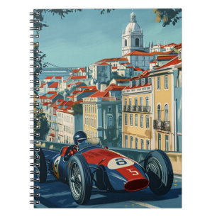 Vintage Racing Car in Lisbon Notebook