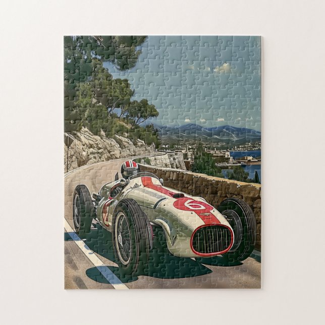Vintage Racing Car in Mallorca Jigsaw Puzzle (Vertical)