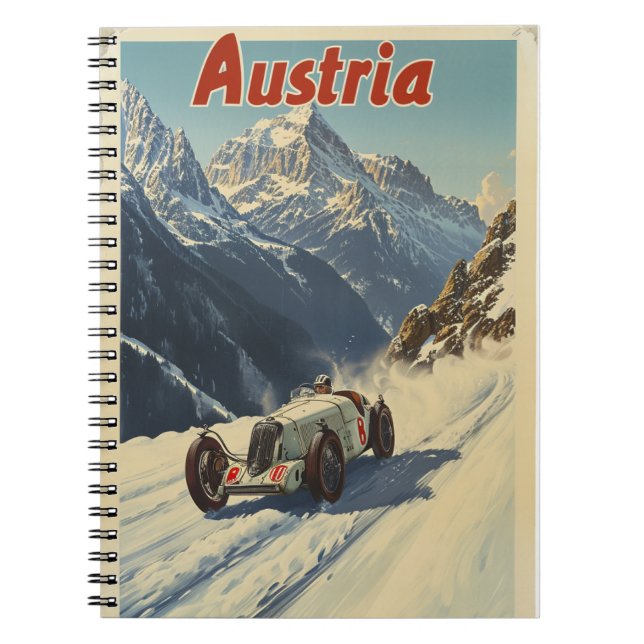 Vintage Racing Car in the Austrian Alpes Notebook (Front)