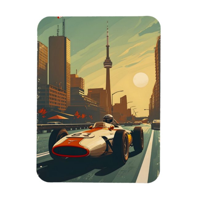 Vintage Racing Car in Toronto Magnet (Vertical)
