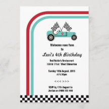 Vintage Racing Car Invitation