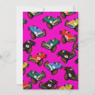 Vintage Racing Cars Invitation