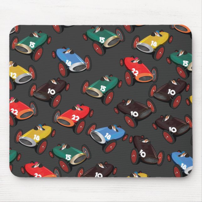 Vintage Racing Cars Mouse Pad (Front)