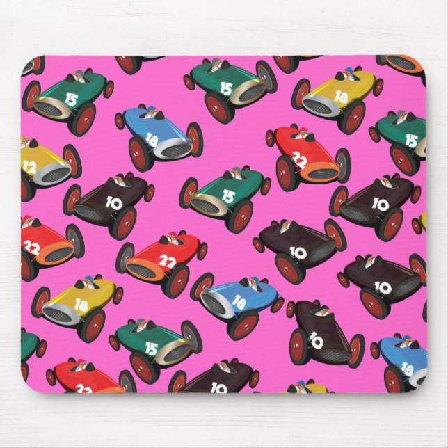 Vintage Racing Cars Mouse Pad (Front)