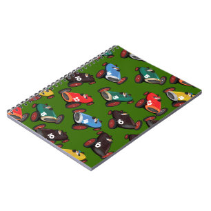 Vintage Racing Cars Spiral Notebook