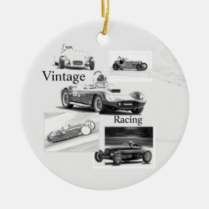 Vintage Racing Ceramic Tree Decoration