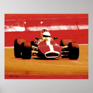 Vintage Racing in Colour Poster