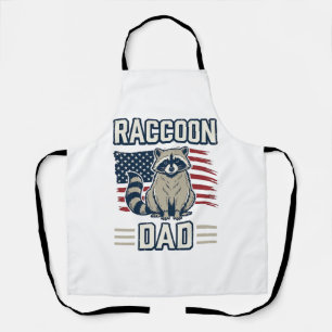 Vintage Racoon Dad Patriotic Shirt Design_1 Apron