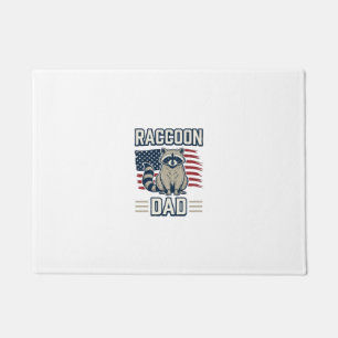 Vintage Racoon Dad Patriotic Shirt Design_1 Doormat
