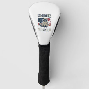 Vintage Racoon Dad Patriotic Shirt Design_1 Golf Head Cover