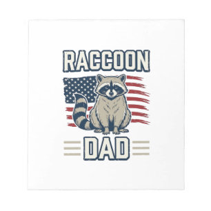 Vintage Racoon Dad Patriotic Shirt Design_1 Notepad