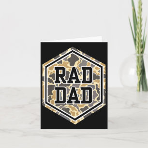 Vintage Rad Camo Dad Daddy Papa Happy Fathers Day Card