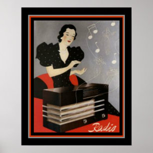 Vintage Radio Advertisement 16 x 20 Print