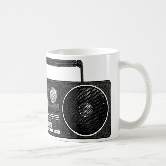 Vintage Radio Mug (black) (Right)