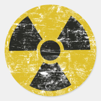 Vintage Radioactive Classic Round Sticker