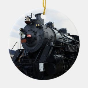 Vintage Railroad Steam Train Ceramic Tree Decoration