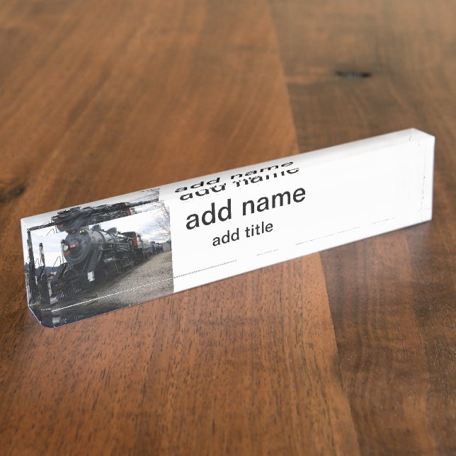 Vintage Railroad Steam Train Nameplate (Side)