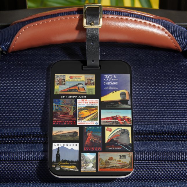 Vintage Railway Advertising  Luggage Tag (Front Insitu 2)