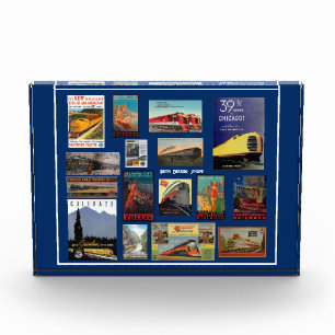 Vintage Railway Advertising Photo Block