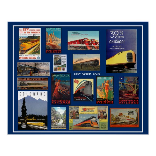 Vintage Railway Advertising    Poster (Front)