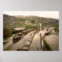 Vintage Railway Train, Festiniog Wales 1895