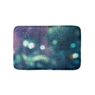 Vintage Rain Drops Window Effect Bath Mat