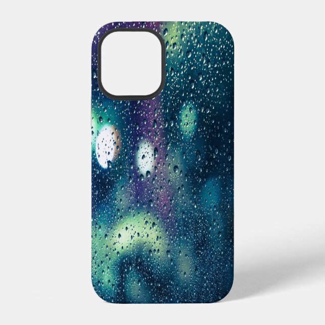 Vintage Rain Drops Window Effect iPhone Case (Back)