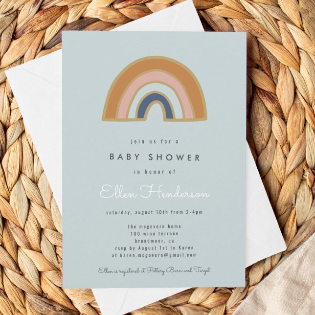 Vintage Rainbow Baby Shower Invitation (Creator Uploaded)