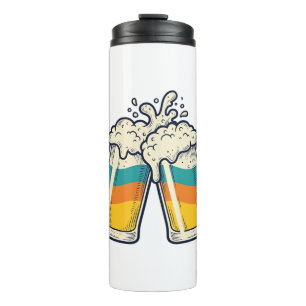 Vintage Rainbow Beer Mug Cheers Vector Shirt_1