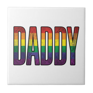 Vintage Rainbow Daddy Pride Typography T-Shirt_1 Tile