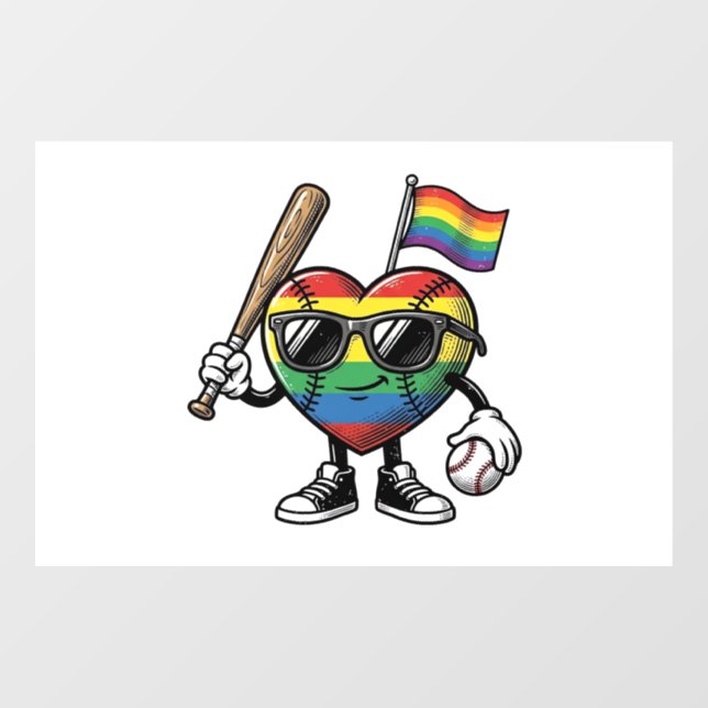 Vintage Rainbow Heart Baseball Pride Shirt Design_ (Sheet)