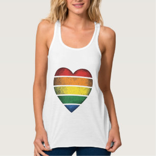 Vintage Rainbow Heart Pride Vector Shirt Design_1