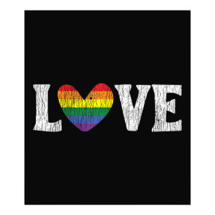 Vintage Rainbow Love Proud Family Matching Gay Les Photo Print