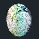 Vintage Rainbow Old Maps Design for Home Casino Dartboard<br><div class="desc">Beautify your home casino,  with this unique vintage map design! ** Click Customise It Blue Button** If you wish add your favourite an initial,  a name,  or leave as a modern design; it's up to you! **  
Find more designs in my other stores:</div>